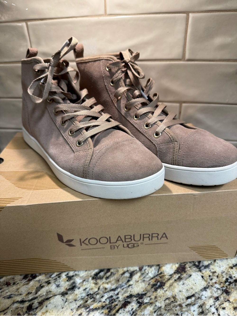 Koolaburra Dusty Rose Suede High-Top Sneakers